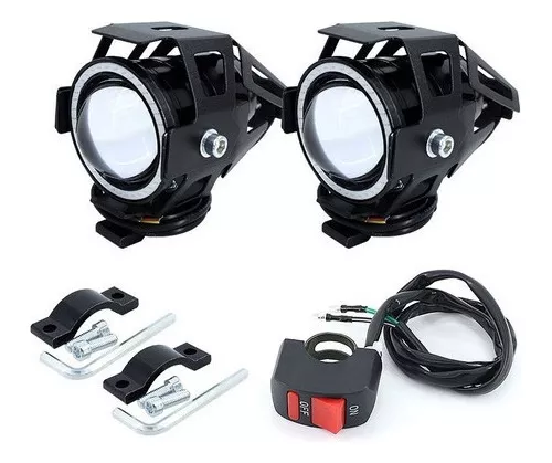 2 Faros Delanteros De Motocicleta Ojo De Angel Ojo De Diablo