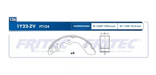 Balata De Tambor Tras Suzuki Ignis 2017-2019 