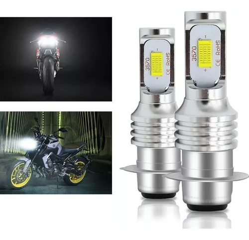 Bombillas Led Para Faros Delanteros De Motocicleta P15d H6m