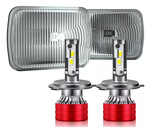 Carcasa De Faro Cuadrada De 7 Pulgadas,9003/h4 Led Faros