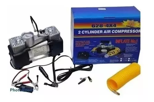 Compresor Portatil Carro Camioneta 4x4 Moto Doble Piston 12v