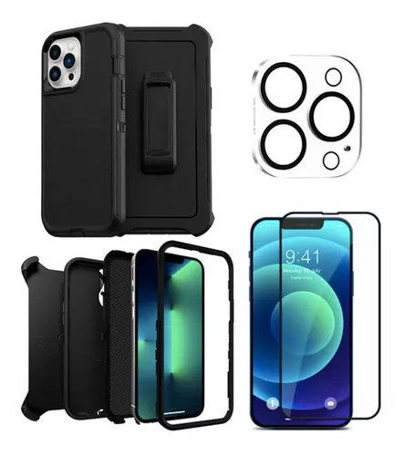 Estuche Defender Otterbox + Vidrio +camara Compatible iPhone