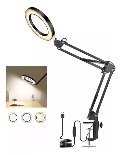 Lampara Led Con Brazo Tipo Lupa De Escritorio Mt-332